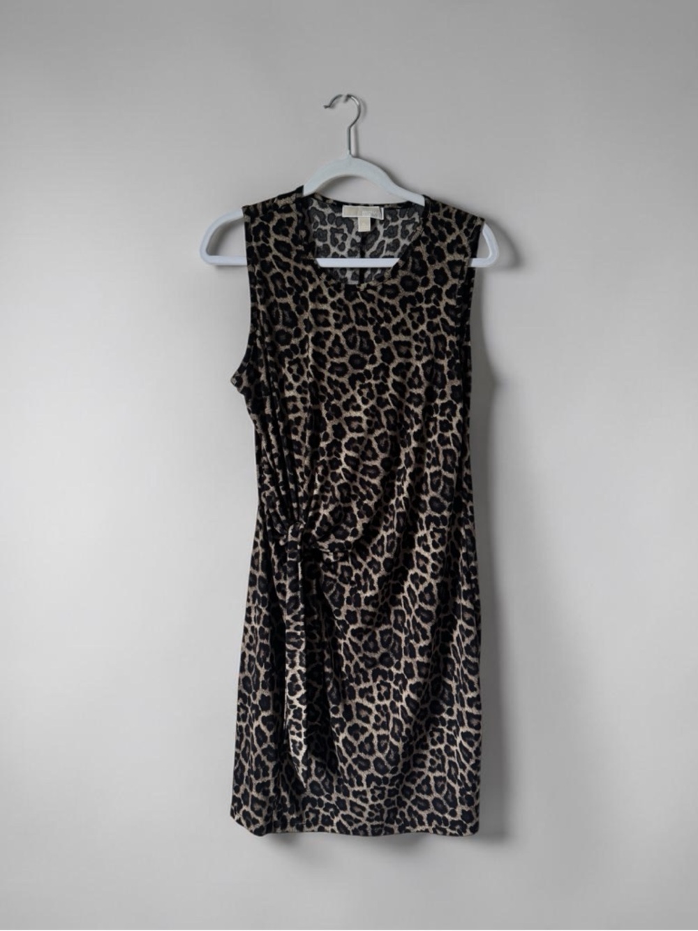 Michael Kors Leopard Print Sleeveless Mini Dress - Brown & Black